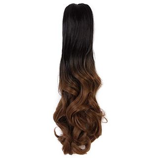 Amazon + Neverland Beauty Ombre Two Tone Long Big Wavy Claw Curly Ponytail Clip