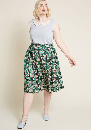 ModCloth + Emily and Fin Far-Out and Fabulous Midi Skirt