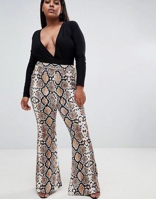 Lasula Plus + Flare Pant in Snake