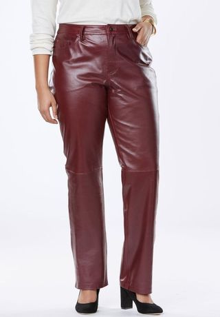 Jessica London + Leather Pants