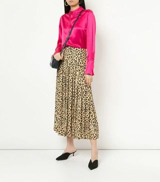 Vivetta + Leopard Print Pleated Skirt
