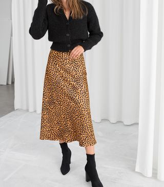 & Other Stories + Leopard Print Midi Skirt