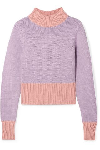 Staud + Two-Tone Knitted Sweater