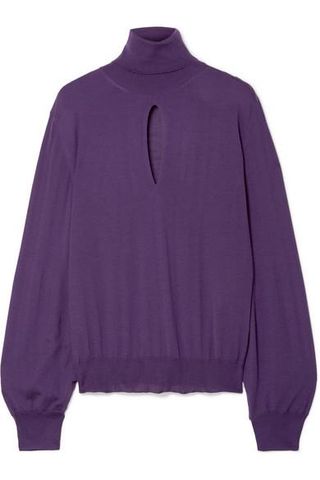 Tom Ford + Cutout Cashmere and Silk-Blend Turtleneck Sweater
