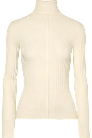 Chloé + Ribbed Wool Turtleneck Sweater