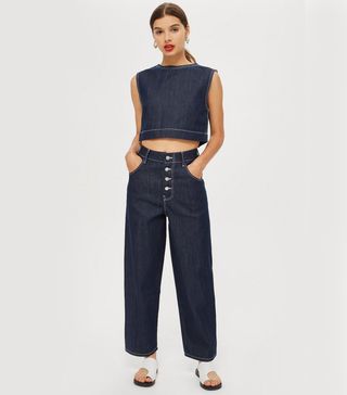 Topshop + Contrast Stitch Jeans by Boutique