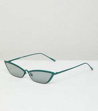 ASOS Design + Narrow Square Cat Eye Sunglasses