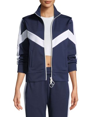 Off-White + Zip Front Chevron Jacket