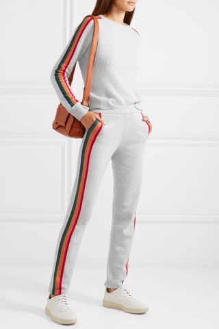Allude + Striped Wool-Blend Track Pants