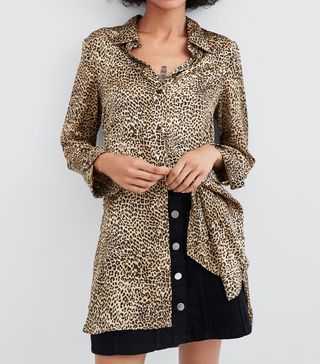 Zara + Leopard Print Shirt
