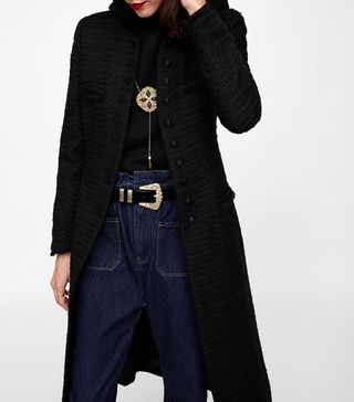 Zara + Long Tweed Coat