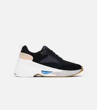Zara + Thick Soled Mixed Sneakers