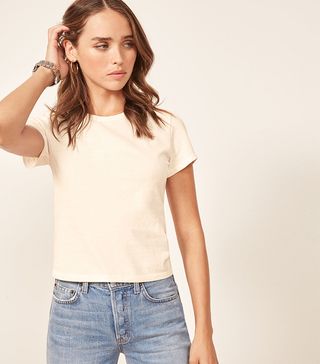 Best White T-Shirts to Wear With High-Waisted Jeans | Who What Wear
