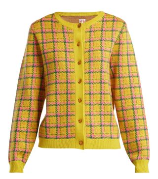 Shrimps + Bernard Checked Wool Cardigan