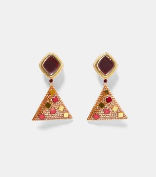 Zara + Triangular Pendant Earrings