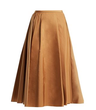 Rochas + Pleated Faille Skirt