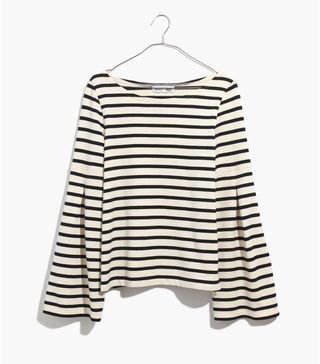 Madewell x Armor-Lux + Flare-Sleeve Striped Top