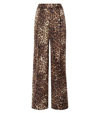 Nili Lotan + Vivianna Leopard-Print Silk-Satin Wide-Leg Pants