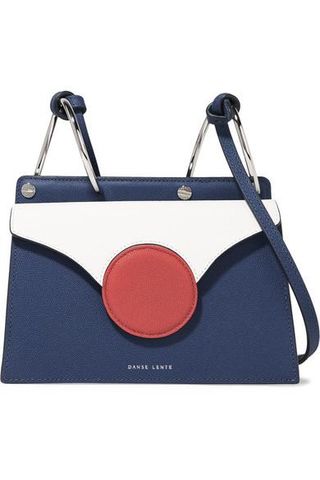 Danse Lente + Phoebe Mini Color-Block Textured-Leather Shoulder Bag