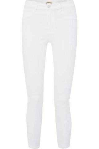 L'Agence + Margot Cropped High-Rise Skinny Jeans