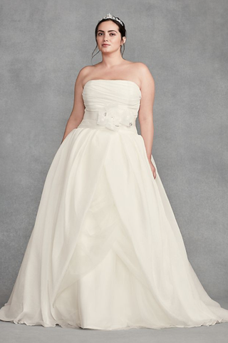 White by Vera Wang + Plus Size Organza Wedding Dress