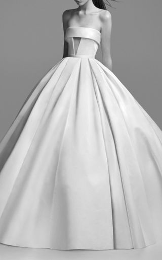 Alex Perry Bride + Riley Strapless Satin Cuff Gown