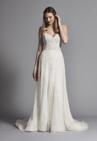 Enaura Bridal + Classic Strapless Sweetheart Beaded A-Line Wedding Dress