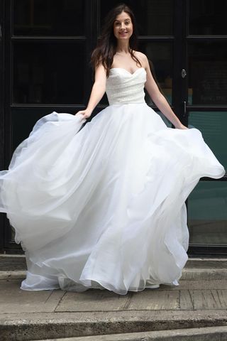 Augusta Jones + Strapless Sweetheart Neck A-Line Wedding Dress