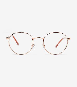 Zara + Round Metal Glasses