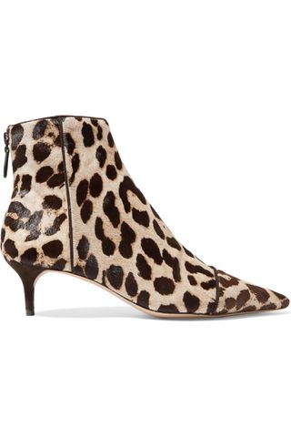 Alexandre Birman + Kittie Leopard-Print Calf Hair Ankle Boots