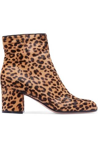 Gianvito Rossi + Margaux 65 Leopard-Print Calf Hair Ankle Boots