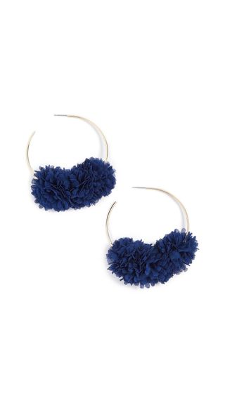 BaubleBar + Hoop With Flower Earrings