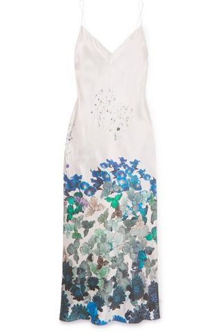 Meng + Floral-Print Silk-Satin Midi Dress