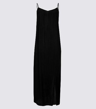 M&S Collection + Front Split Slip Midi Dress