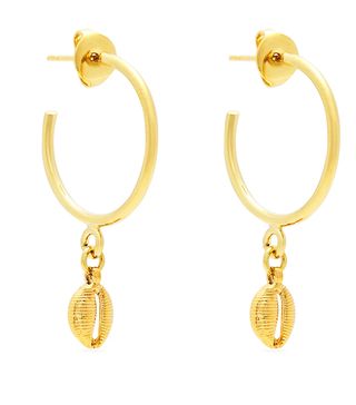 Isabel Marant + Shell Drop Hoop Earrings
