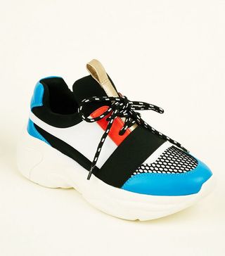 New Look + Blue Limited Edition Colour-Block Chunky Trainers