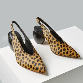 Marks and Spencer Collection + Suede Animal Print Slingback Court Shoes