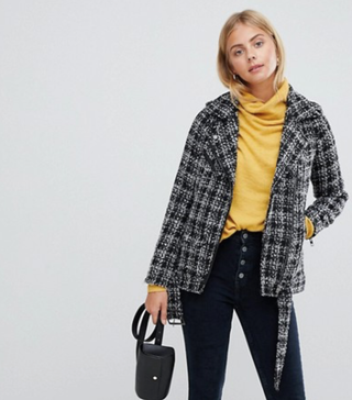 Only + Lucia Check Tweed Biker