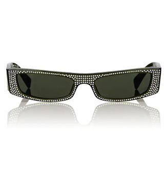 Alain Mikli + EdwidgeJeweled Sunglasses-Green