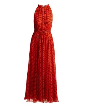 Diane von Furstenberg + Baker Polka-Dot Silk-Crepe Dress