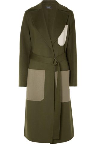 Joseph + Color-Block Wool and Cashmere-Blend Coat