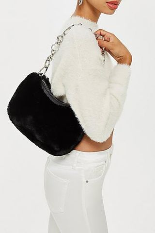 Topshop + Shani Faux Fur Shoulder Bag