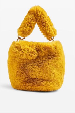 Topshop + Teddy Faux Fur Bucket Bag