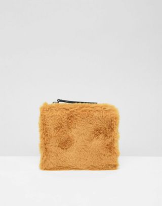 Monki + Faux Fur Zipped Wallet