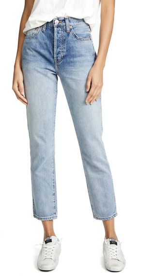 Re/Done + Double Needle Crop Jeans