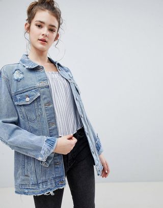 Bershka + Oversized Denim Jacket