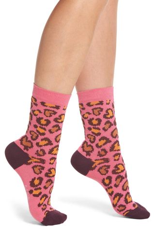 Paul Smith + Edie Leopard Crew Socks