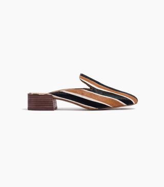 Madewell + The Willa Loafer Mule in Striped Calf Hair