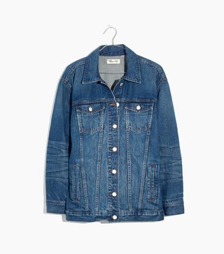 Madewell + The Oversized Jean Jacket in Fellows Wash: Embroidered Edition
