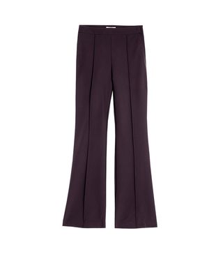 H&M + Flared Maroon Trousers